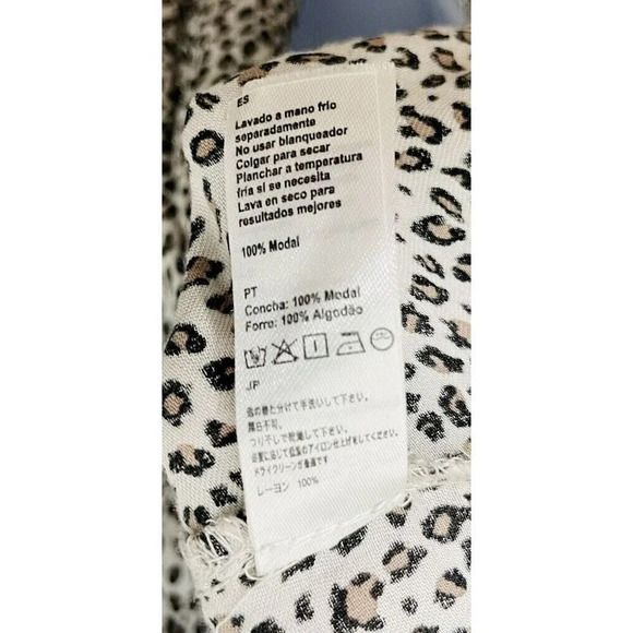 Amuse Society Maxi Dress XS/S Leopard Print Side Slit Button Up Breathable Boho - Picture 7 of 11